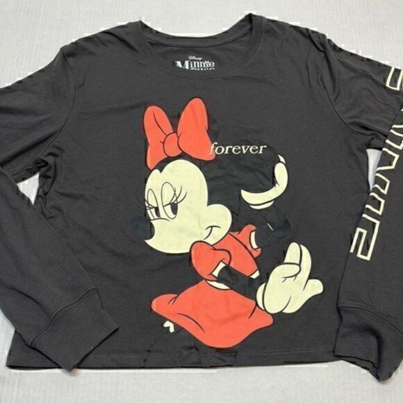 Disney Minnie mouse, long sleeve midriff, T-shirt. Size M - Picture 1 of 7